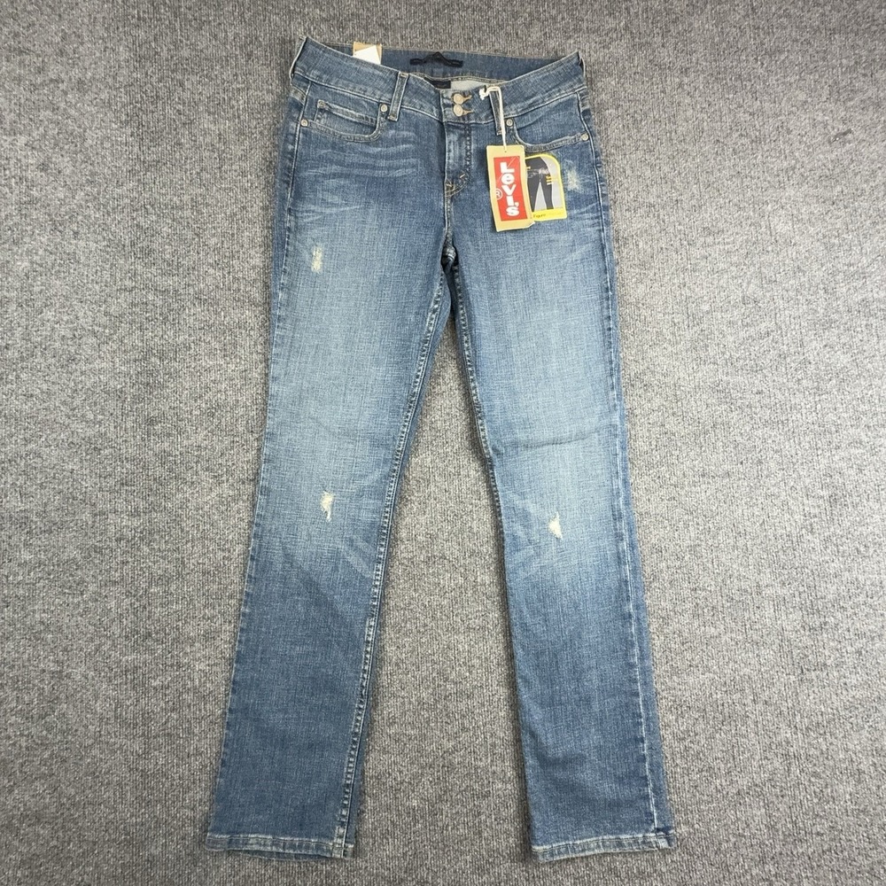 Levi's Slender 526 Jeans Womens 8 Medium Blue Mid Rise Straight Stretch Denim